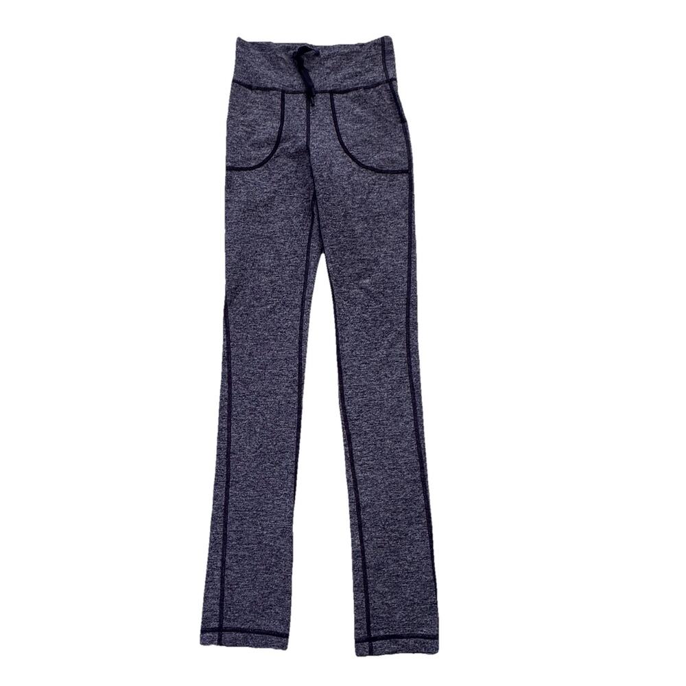Lululemon Women’s Grey Skinny Will Drawstring Leggings Pockets Size 4